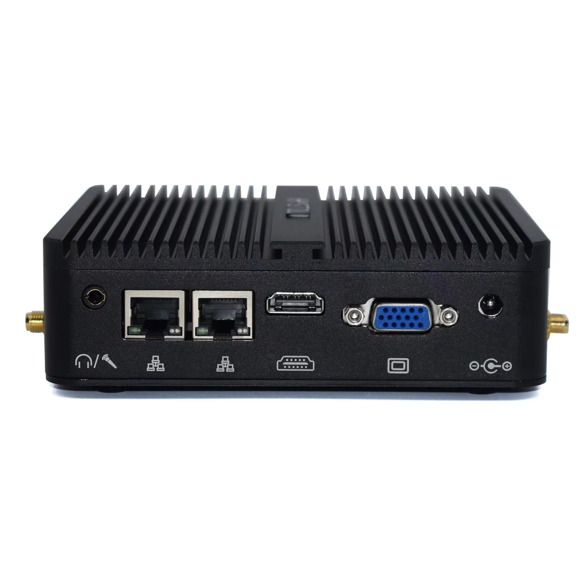 Factory price fanless computer DDR3 8GB and SSD 256GB  j1900 1 x VGA, 1xHDMI 2* Lan 2*rs232 support  Linux /Win10 /11