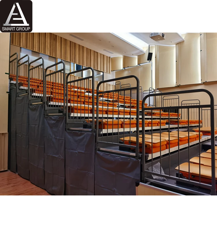 Comfortable auditorium used retractable bleachers seating,theater bleachers for sale