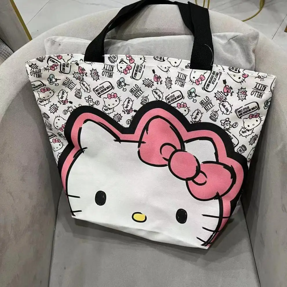 Hello KT  ladies tote bag cute korean version handbag canvas large capacity kt shoulder bag