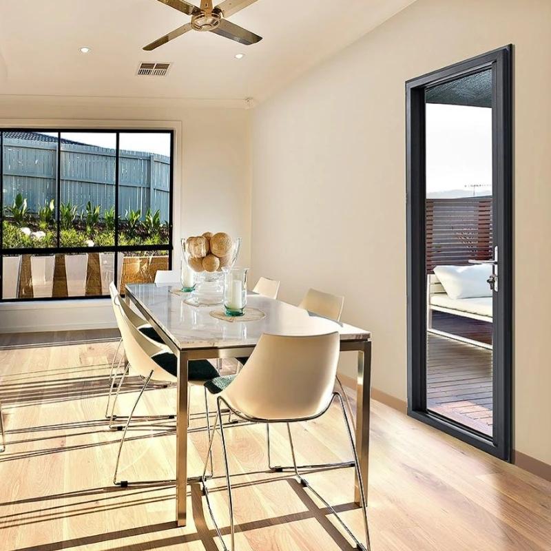 Modern luxury apartment popular exterior aluminum glass door swing doors aluminum hinged door