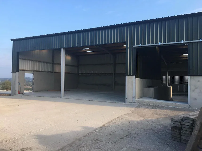 Low price project Long Span Structure Cow shed Prefab Steel Structure/ Dairy Cow Shed Farm Steel Structure