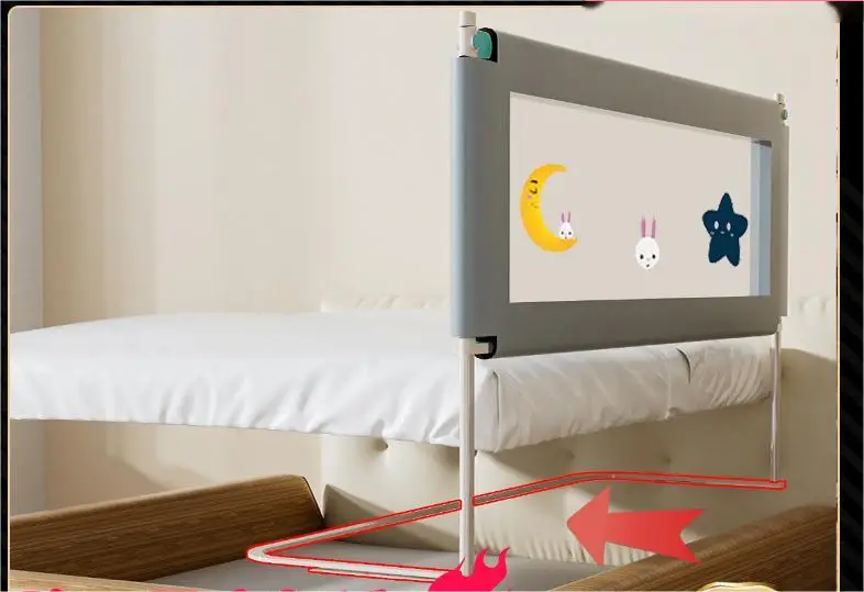 baby  folding adjustable  bed rail  Anti-falling safe sleep Protector Vertical Lifting bed Fence   child safety  bedside guard