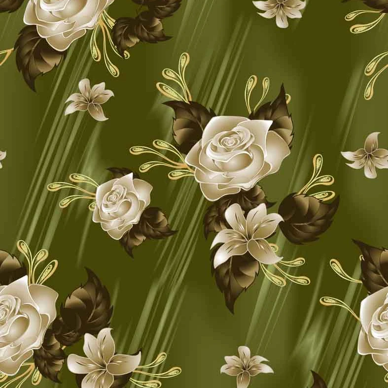 Custom paper Digital print 75D crepe chiffon floral print fabric for clothing