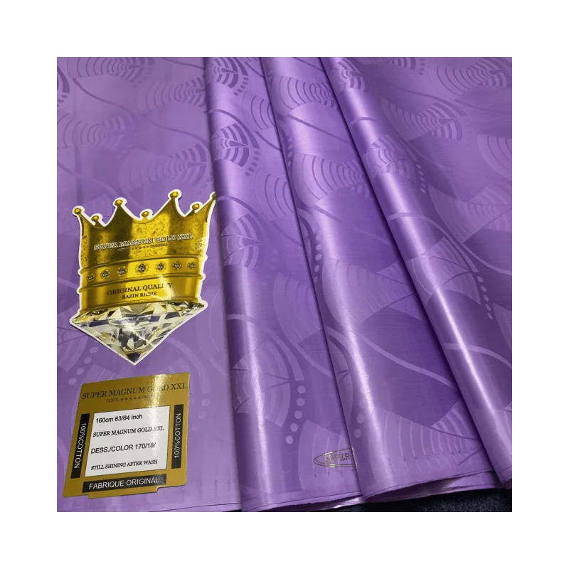 Customized Pure Cotton Soft African Bazin Lace Fabric Nigerian Jacquard Guinea Brocade Perfume Bazin Riche Fabric
