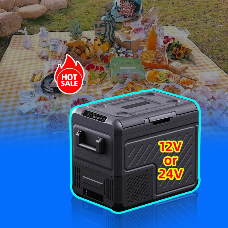 Portable Mini Compressor Car Fridge 40l Cooler Box dc/ac Refrigerator With Certificate portable Car Refrigerator
