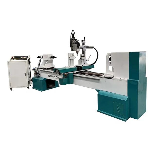 WS-L1530-4S Single head Wood Lathe Machine with CNC Spindle