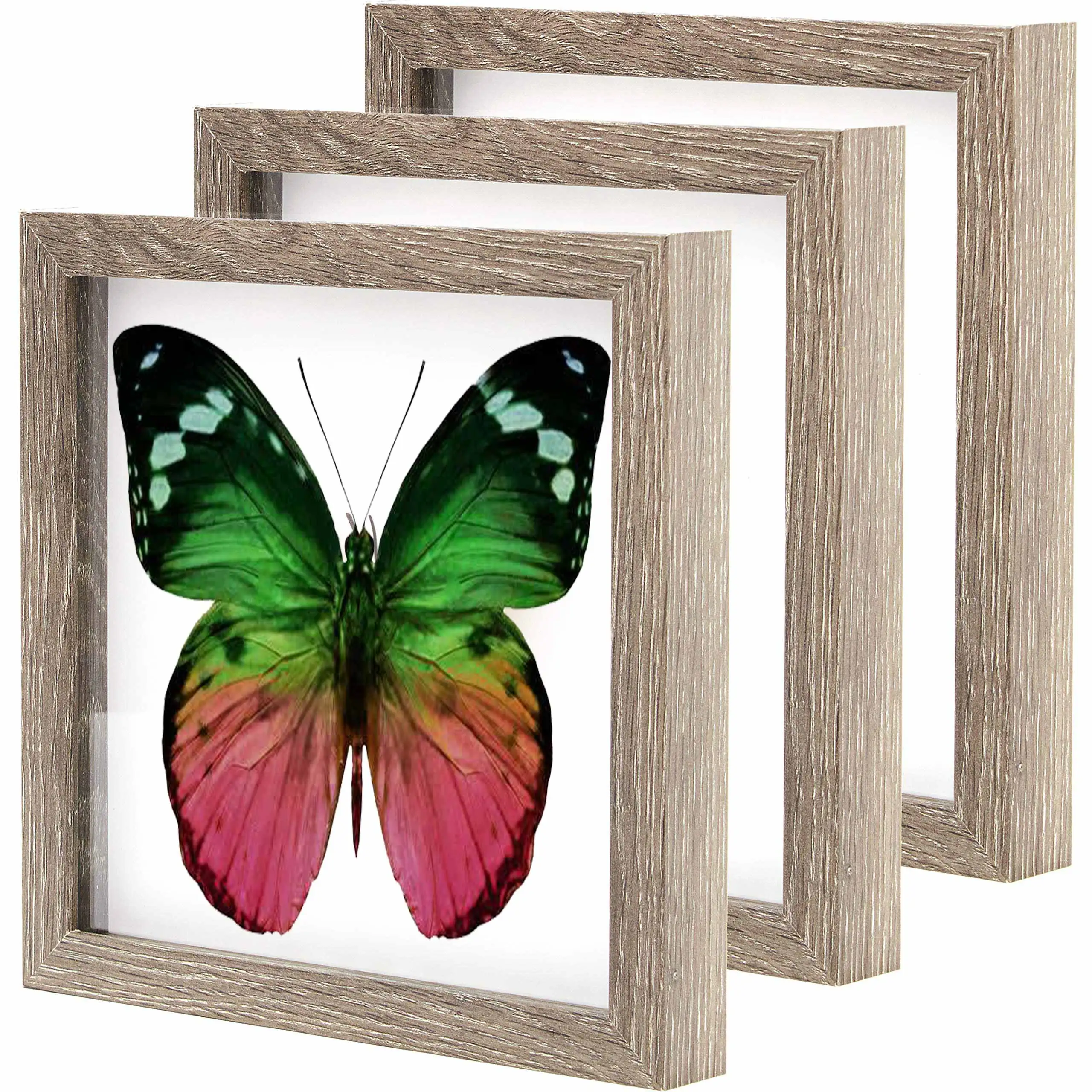 Hot Sale Simple And Popular 4*6 6*6 6*8 Inch Custom Specimen Frames With Wooden Glass 3d Shadow Box Frame