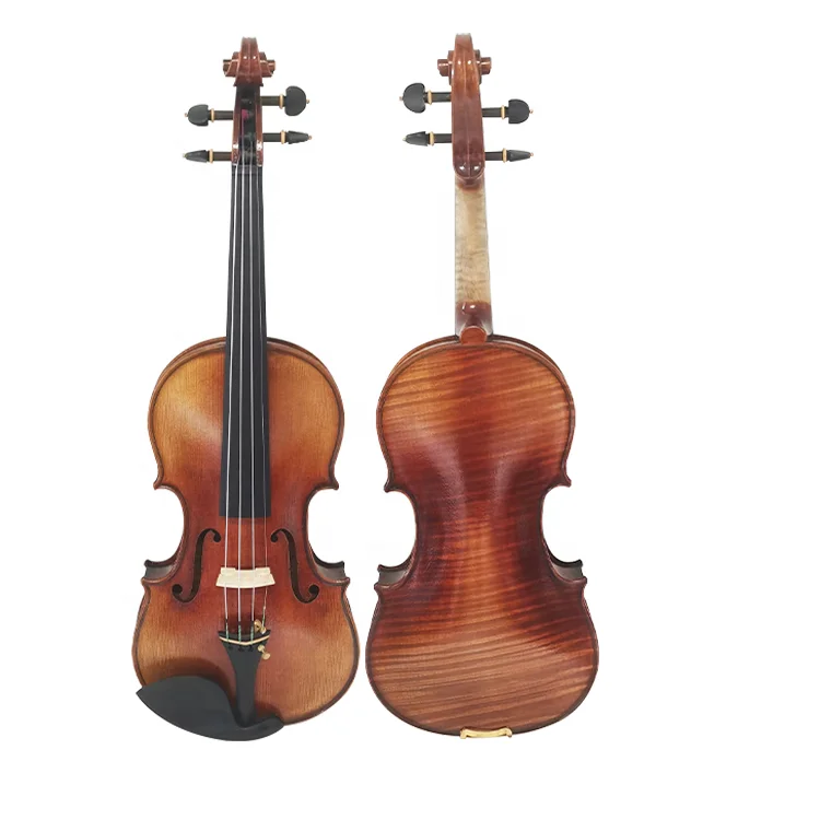 Высококачественная антикварная Кленовая скрипка ручной работы с коричневым масляным лаком 4/4 3/4