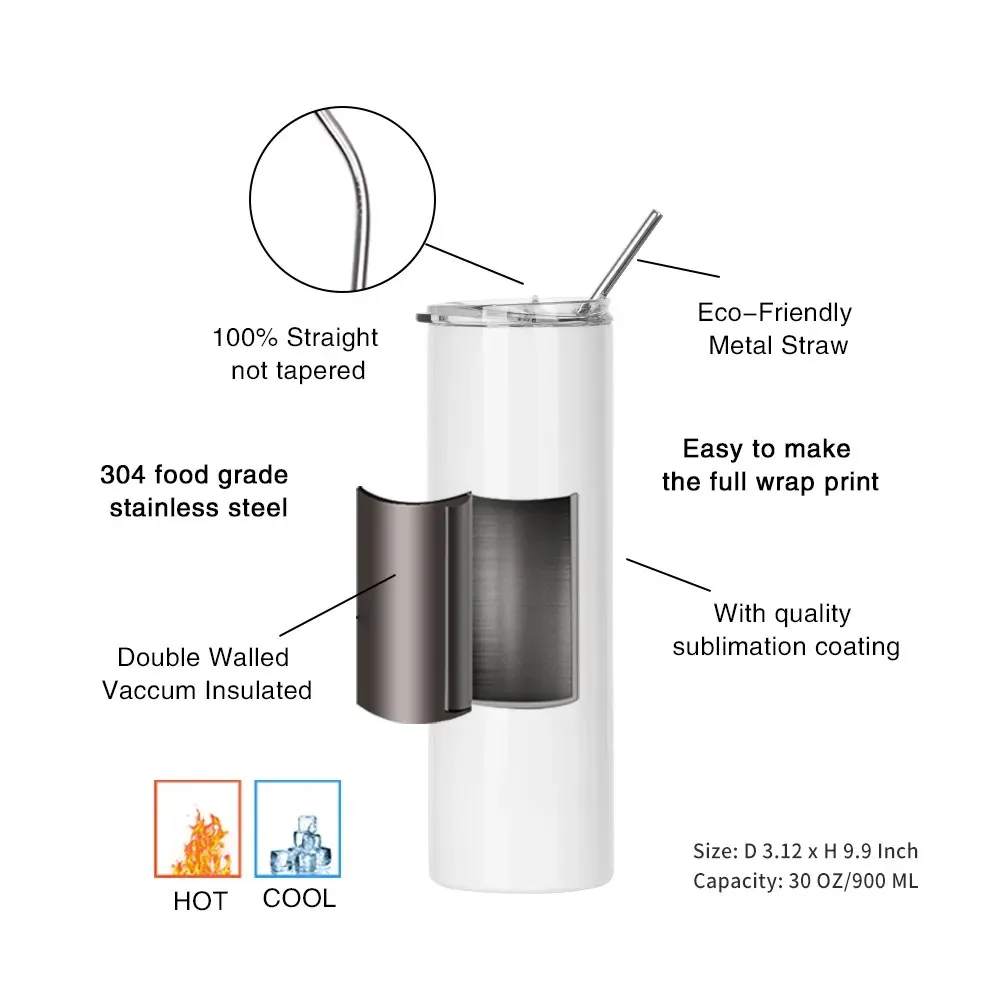10 Pack Bulk Blank Sublimation Tumblers Herb & Spice Tools