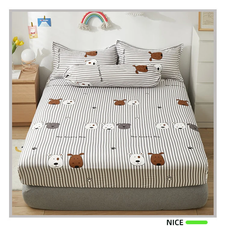 Modern Home Cheap Price 3d Printing Marble Bedspread Fitted Bed Sheet Pillowcases Bedding Sets