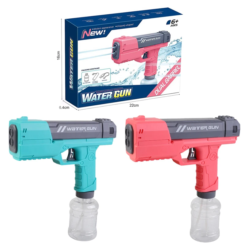 NEW 2023 Chenghai SamToyCn Wholesale Electric Double Jet Hole Summer Outdoor Garden Automatic Battery Powered Water Gun for Kid