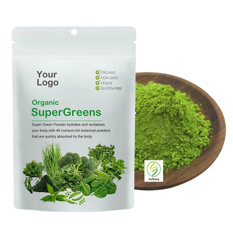 Factory supply Private Label 100% natural Antioxidant Nutrition Green Superfood Bulk Super Greens Powder