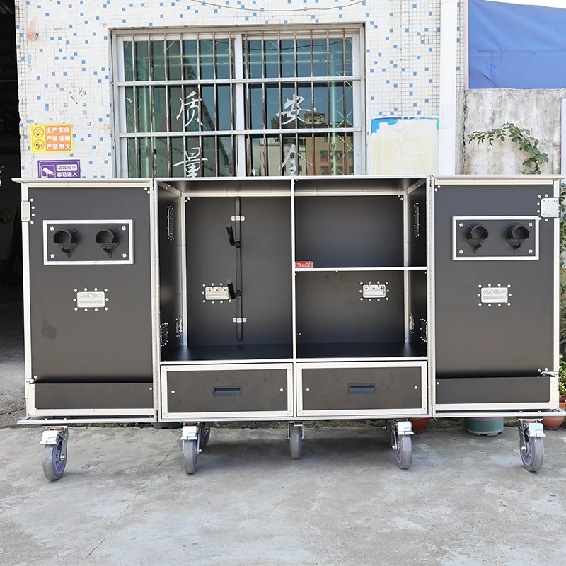 Small horse box locker equestrian double saddle tack locker flight case