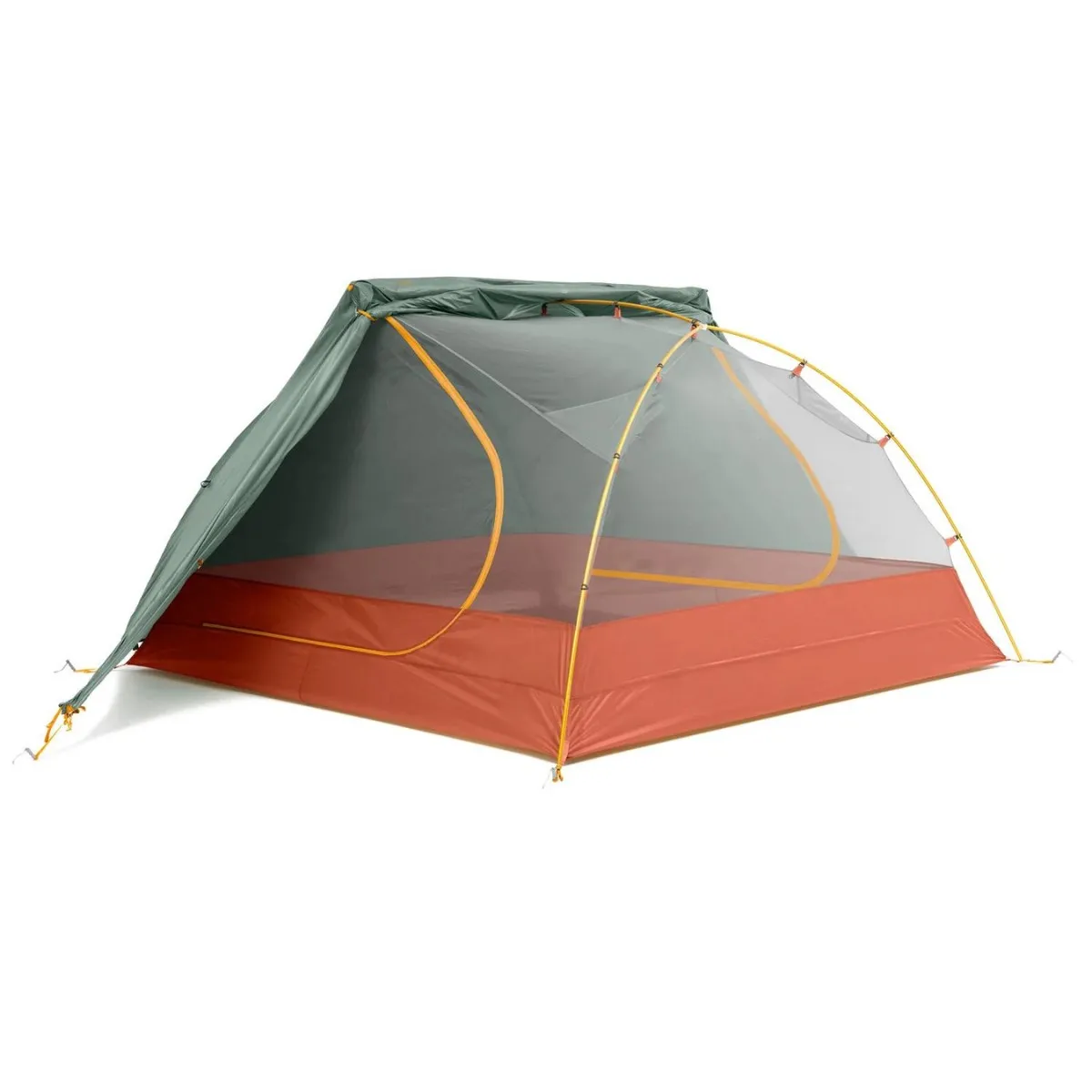 Ultralight 2-Person Nylon Backpacking Tent with Removable Fly No See Um Mesh Waterproof & Breathable Design