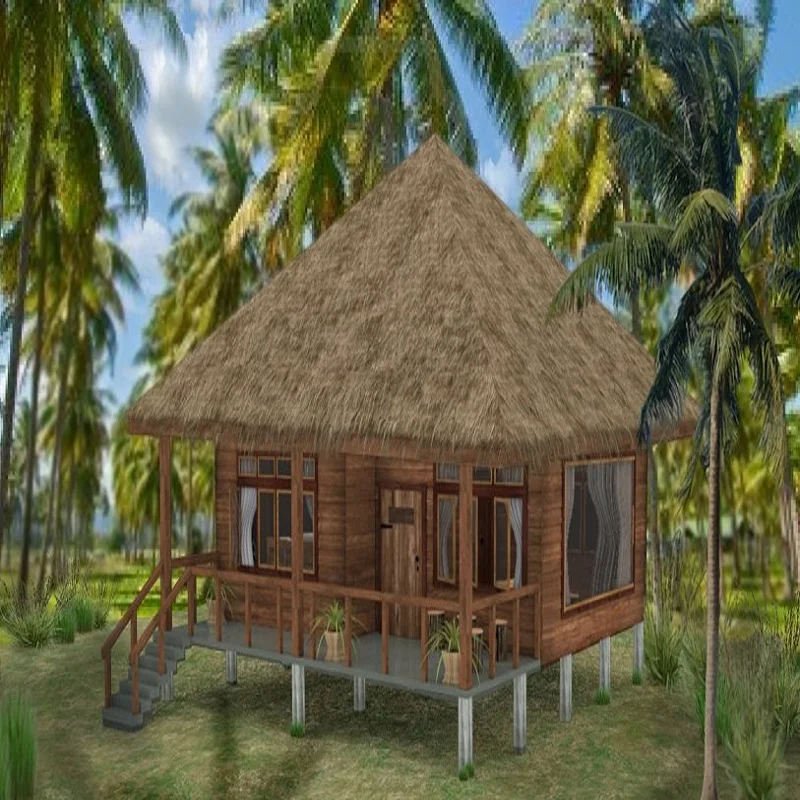 Low price Prefab manufacturer of beach prefabricated wooden house