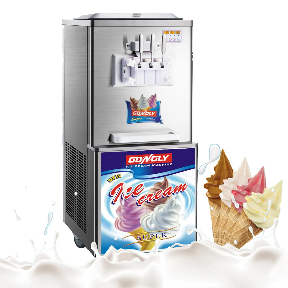 Top Quality Turkish Frozen Fruit Multi Flavor Kfc Ice Cream Machine Milkshake Machine Air Cooled Softy Machine with Air Pump