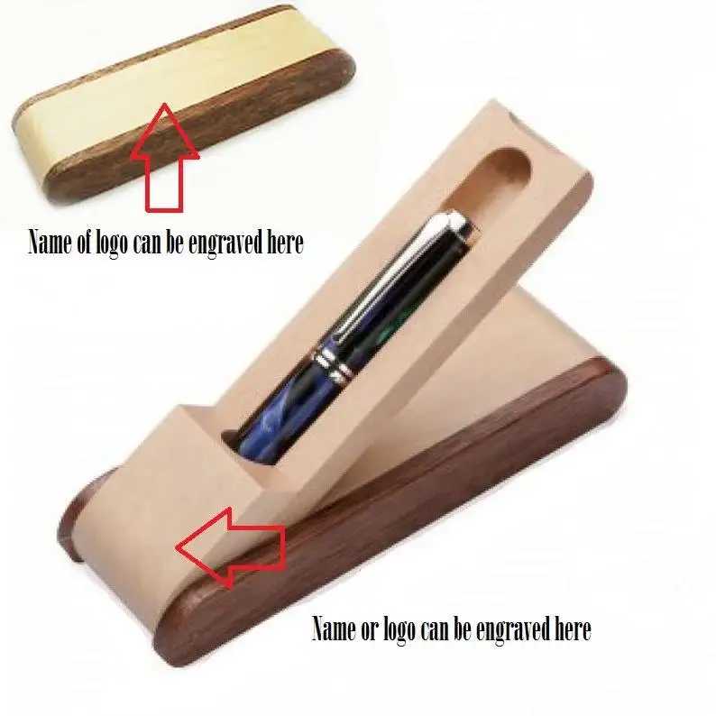 luxury customized brand logo wood turning pen kits engraving pen wood Fountain Pen with box case for gift