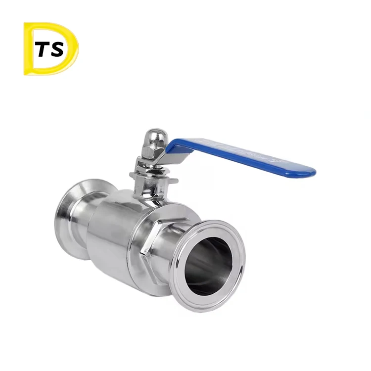 Food grade triclamp through ball valve Solid stainless steel Ball Valves Sanitary tri clamp Clamped Ball Valve