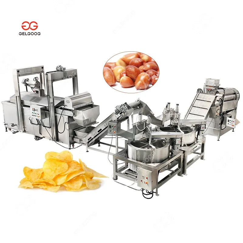 Gelgoog Industrial Automatic Nuts Fryer Production Line Sunflower Seeds Frying Machine