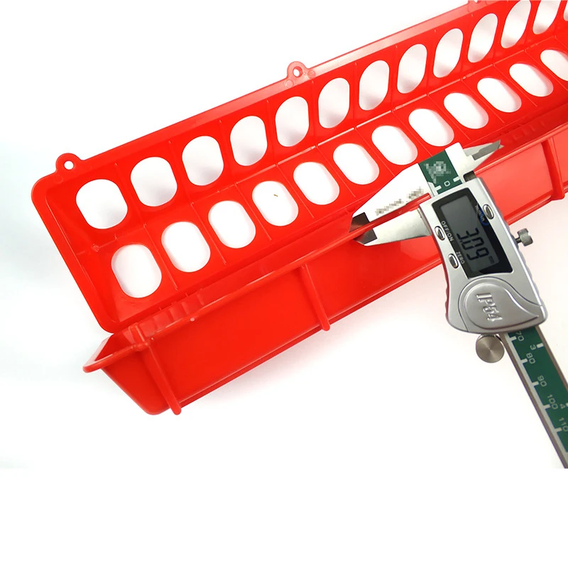 No Waste Spill Proof Flip Top Poultry Feeder Trough Small Chick Feeder Plastic Chicken Feeder for Birds Small Poultry