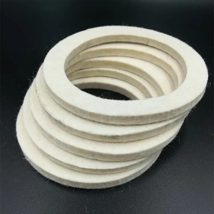 
Custom supply various shapes felt spare part product felt ring seal 