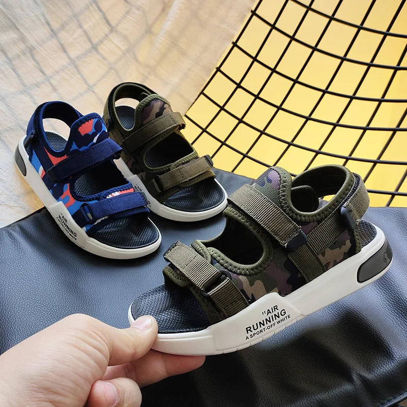 
Camouflage soft bottom non-slip beach shoes boys sandals 2020 new summer fashion 