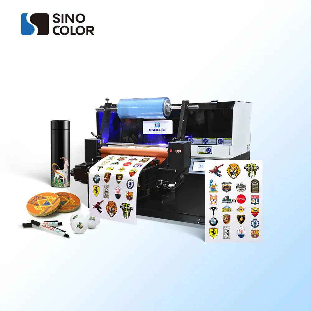 Onsite Support Available A3 A2 Official i3200 U1HD Head SinoColor Phone Metal Glass Acrylic ID Card UV Flatbed /Roll Printer