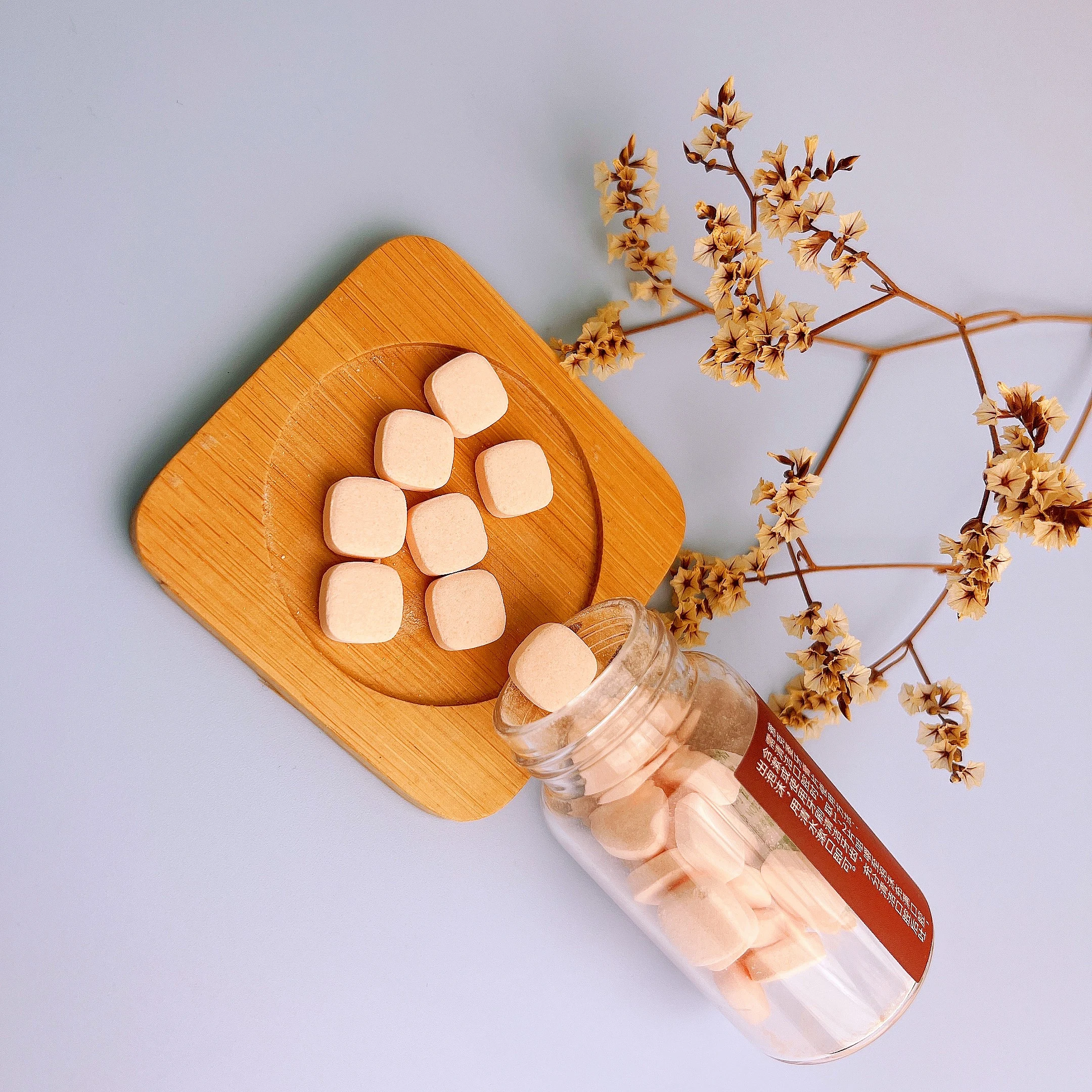 Wholesale Vegan Toothpaste Tablets Caries Prevention Orange Flavored Toothpaste Chewable For Sensitive Tooth