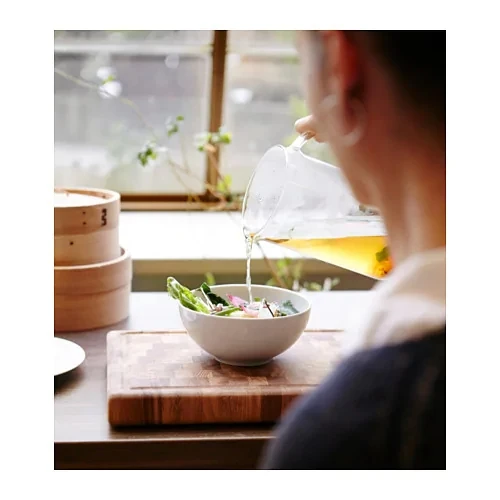 High quality borosilicate transparent 1000ml glass teapot with lid