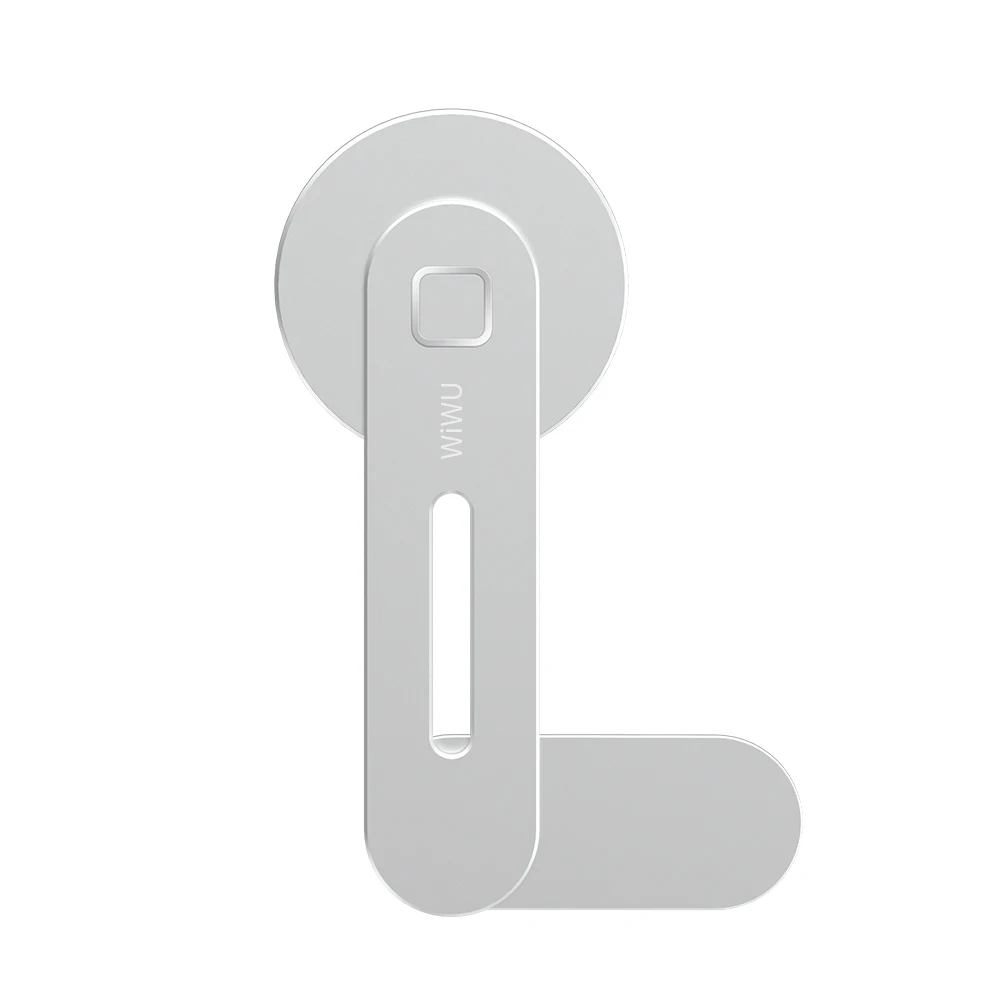 WiWU Portable Magnetic Cell Phone Mount Aluminum Alloy Foldable Laptop Extended Phone Holder Extender Attach to Computer Monitor