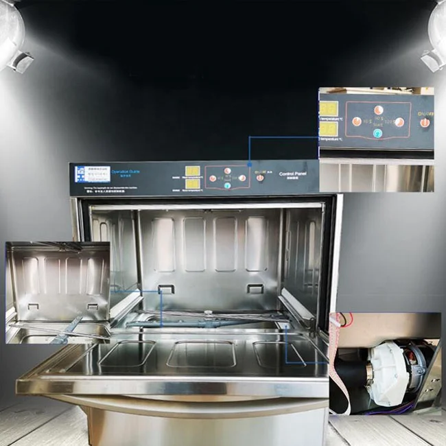 Commercial dishwasher cup washing machine hotel coffee tea shop water bar countertop dishwasher automatic brush