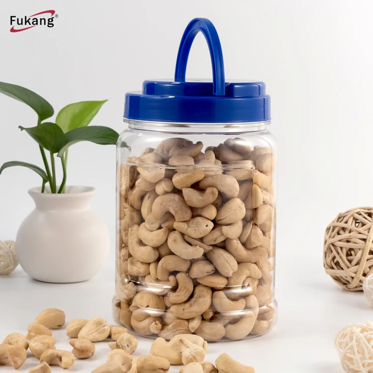 Hot selling high capacity 3.5L large plastic jar with lid food grade clear empty PET jar food packaging