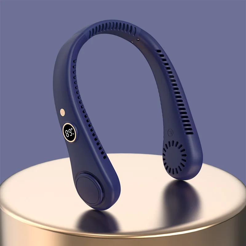 hot-sale Wearable Sports Fan usb Neck Fan Hands Free Fanfashion Hand-free Mini Portable Folding usb Rechargeable hanging cooling