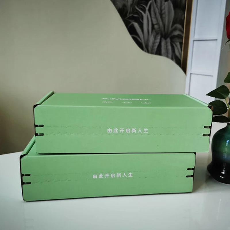 Custom Self Adhesive Zipper Tear Corrugated Paper Ecommerse Shipping Packaging Box With Tear Strip