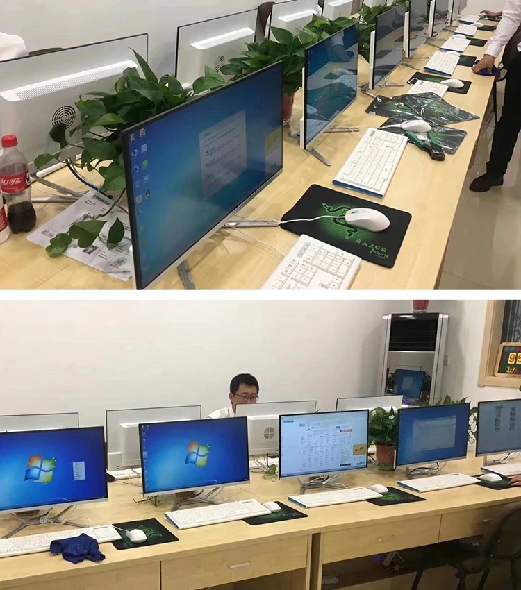 Экономичный игровой ПК i3/i5/i7/i9 CPU 23 8 дюйма Французская клавиатура мышь все в одном настольный компьютер для школьных заявок