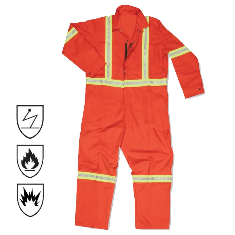 Extreme Protect NFPA 2112 EN 11612 Aramid Nomex Inherent Sparkproof Oil And Gas Offshore Coverall Suit Seaman Workwear