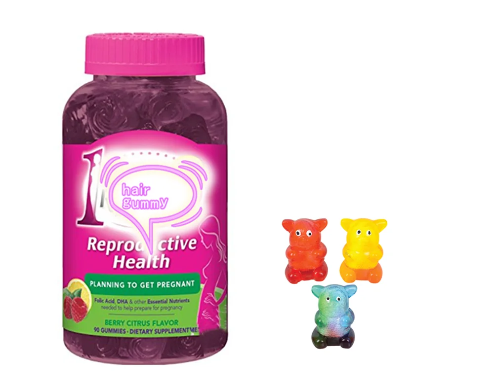 Natural hair personalcare oem vitamin gummy bears for caring hair