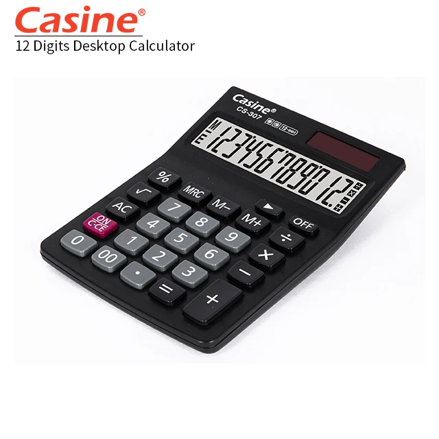 Casine 12 digits desktop calculator large display two way power calculator mini desk