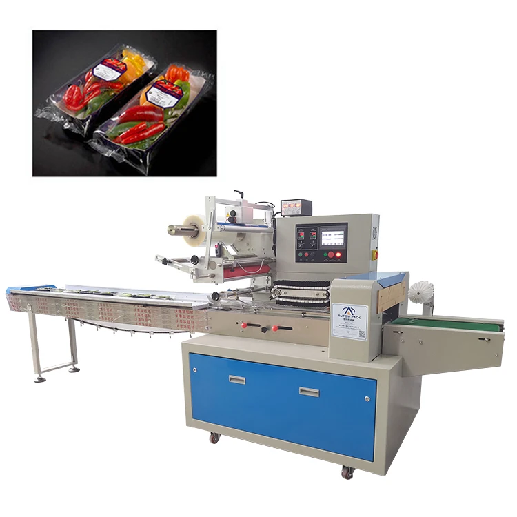 Automatic Sandwich Biscuits food cup cake muffin Tiramisu Macaron Cookies Puffs Chocolate Pillow Packaging machine