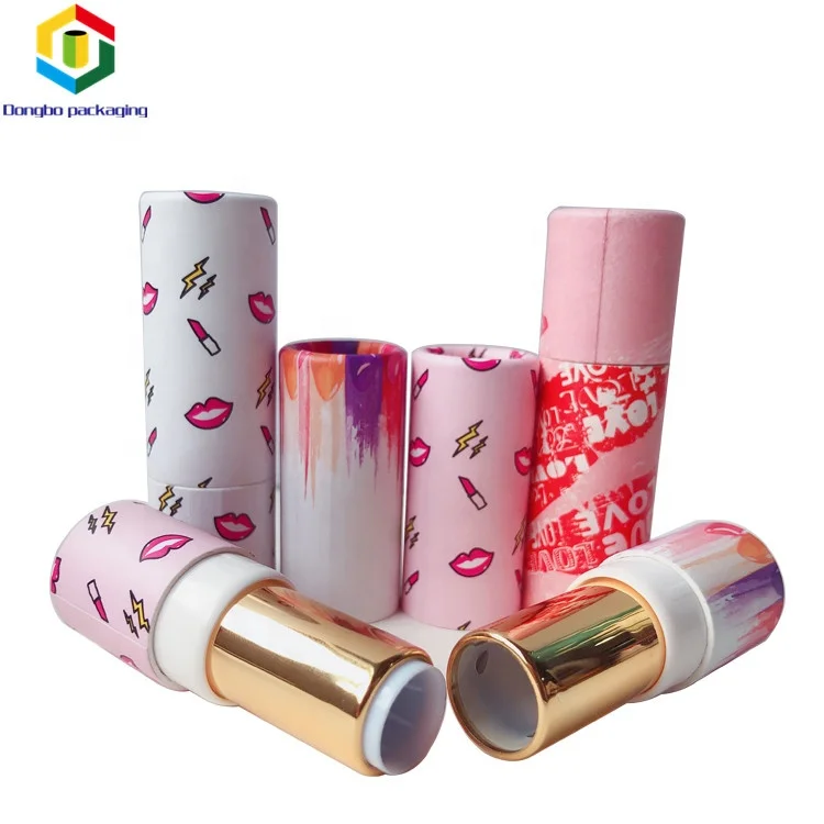 Eco Friendly Twisted Up Lipstick Container Paper Cardboard Tube For Lipstick