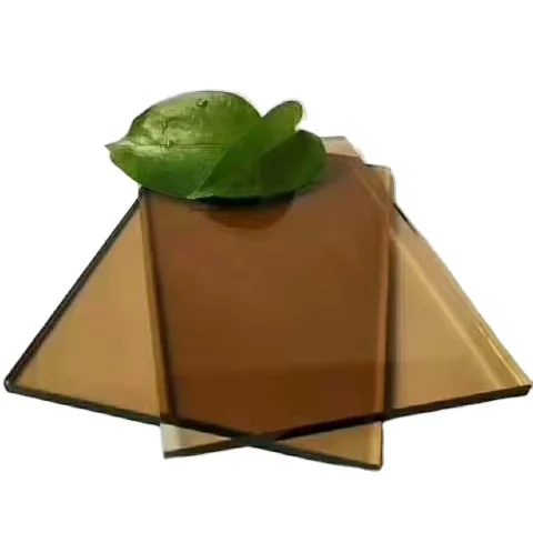 black dark gray brown tinted tempered reflective glass