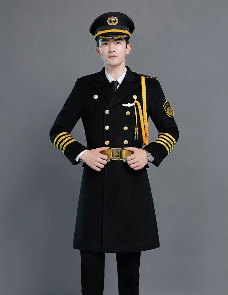 Модная зимняя черная одежда для работы в отеле аэропорту на заказ мужчин