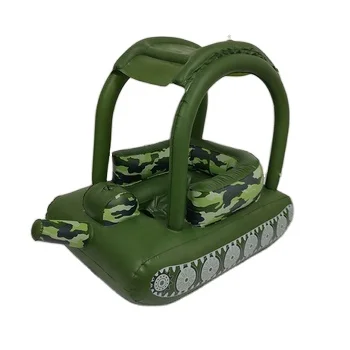 Custom inflatable baby tank float with canopy