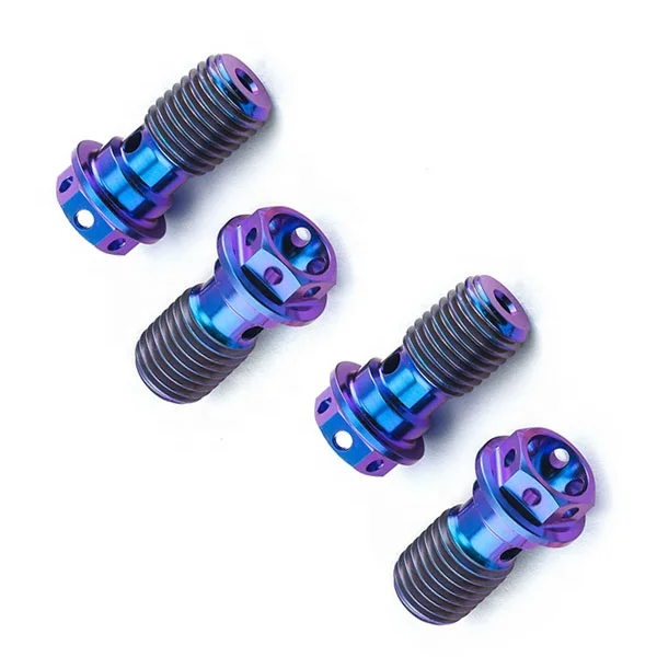 M10 Nipple titanium bolts titanium Banjo Bolt Bleed Screw for Motorcycle Brake Caliper