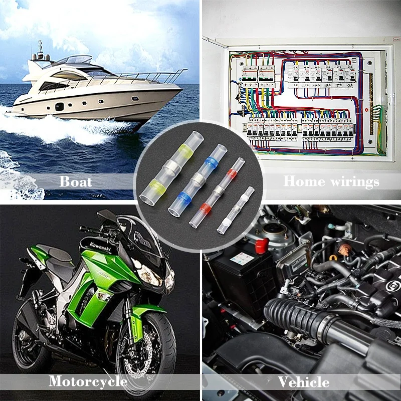 Heat Shrinkable Wire Connectors 10/20/30PCS SST21 Waterproof Sleeve AWG22-18 Butt Electrical Splice Tinned Solder Seal Terminal
