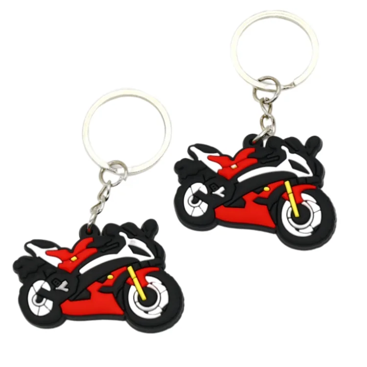 Customised soft pvc plastic motorcycle keychain for promotional