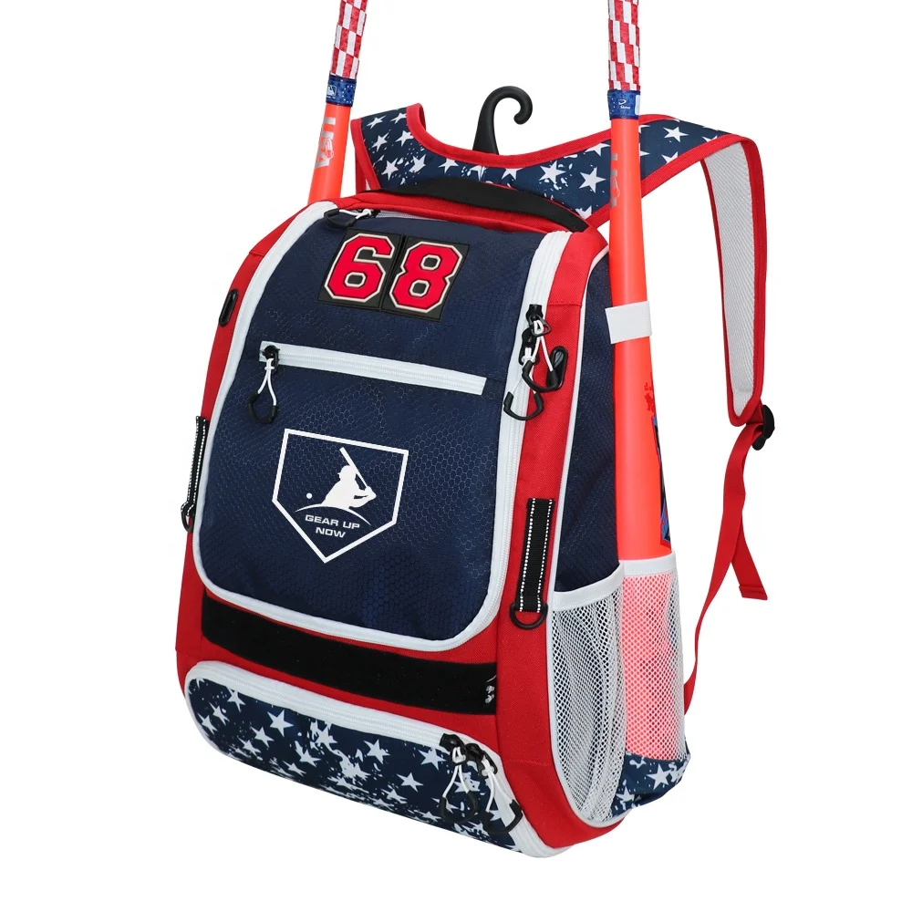 Бейсбольный базовый рюкзак для мужчин и женщин Студенческая сумка с заборными крючками дизайн под заказ основа Софтбола