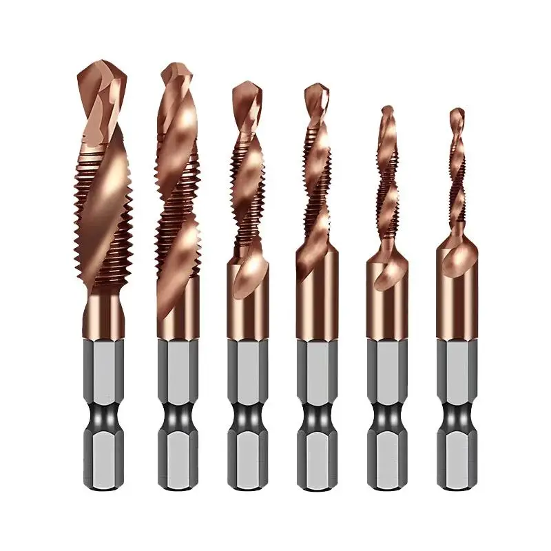 M2 Screw Taps Drilling And Tapping Cnc Cutter Machine 3 In 1 Combination Drill Tap Bit