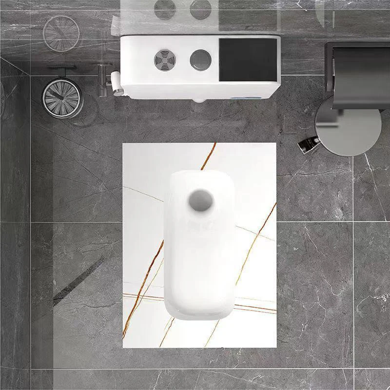 Eastern WC Sintered Stone Ceramic Squatting Toilet Public Black Colour Squat Toilet Pan With Flush