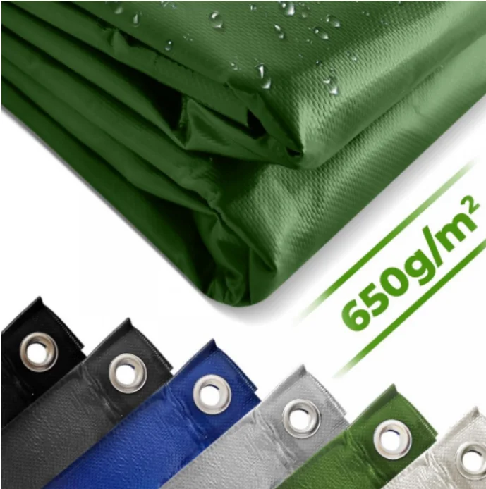 600gsm 650gsm Heavy duty waterproof tarpaulin PVC coated tarpaulin for truck side curtains